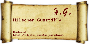 Hilscher Gusztáv névjegykártya